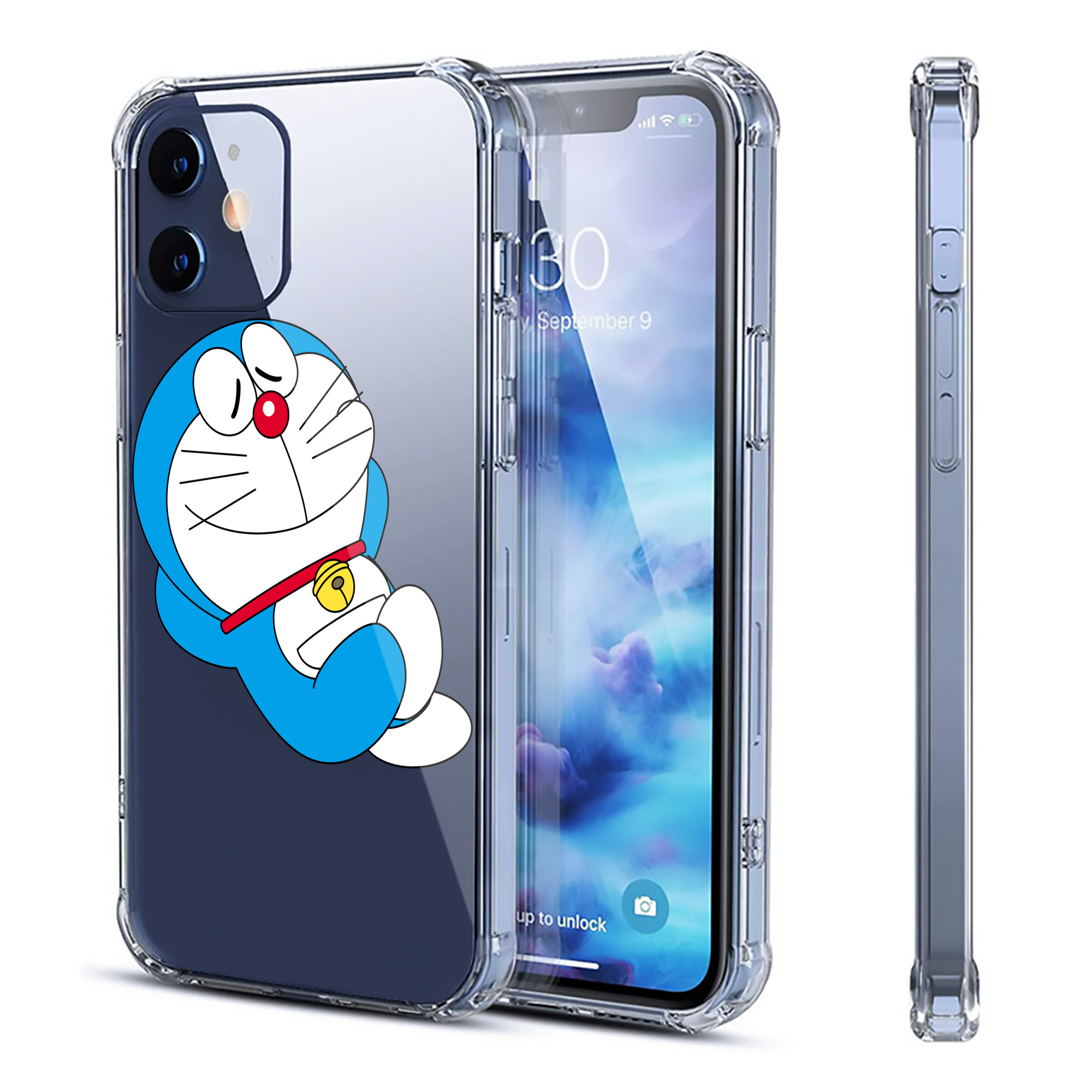 （画像用） ドラえもん Doraemon 【iPhone 12シリーズ対応】透明スマホケース（クリアソフトケース）